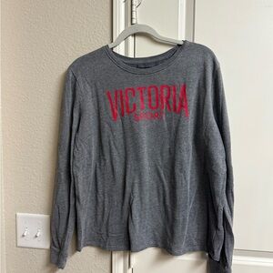 Victoria's Secret Gray Sweater with Red Logo